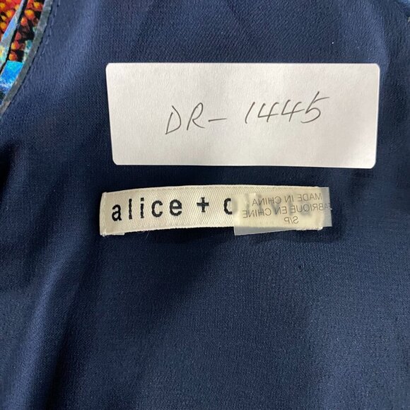 Alice + Olivia Kaleidoscope Mini Dress Small Silk Blend Printed Y2K DR-1445   De - Picture 2 of 9